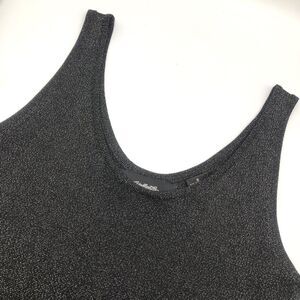 Linda Allard Ellen Tracy Knitted Tank Top Gray White Marled Scoop Neck Size S